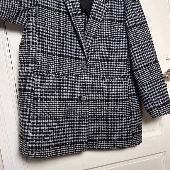 Old Navy Wool Blend Plaid Blazer Coat Classic Academia Preppy NWOT‎ Relaxed Fit - Picture 12 of 17